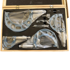 0-100mm Metric Outside Micrometer Set 4 Piece