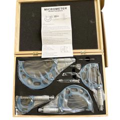 0-100mm Outside Micrometer Set 4 Piece