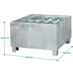 1 Drum Galvanised Spill Bin-Hammerox Industrial