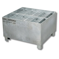 1 Drum Galvanised Spill Bin-Hammerox Industrial