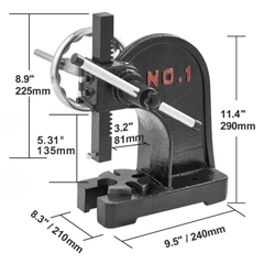 1 Ton Arbor Press Manual with Handwheel Cast Iron-Hammerox Industrial