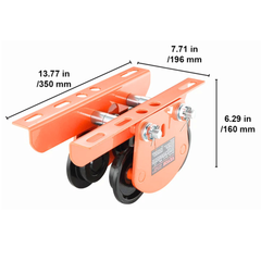 1 Ton Electric Hoist Trolley Adjustable I Beam-Hammerox Industrial