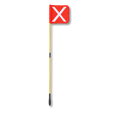 1.2m Premium Mining Whip Flag with Pole & Fittings - Exoguard