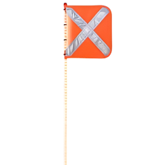 1.8m Full Pole LED Premium Mining Whip Flag with Pole - Exoguard