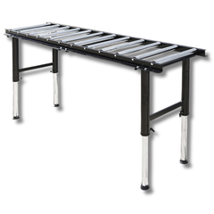 1.8m Heavy Duty Roller Conveyor Support Table with Adjustable Legs 12 Rollers