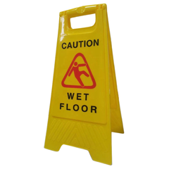 10 Pack 63cm Wet Floor A Frame Safety Sign - Yellow-Hammerox Industrial