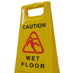 10 Pack 63cm Wet Floor A Frame Safety Sign - Yellow-Hammerox Industrial