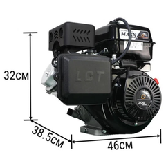 10.5HP 4 Stroke Horizontal Shaft Petrol Engine Recoil Start OHV
