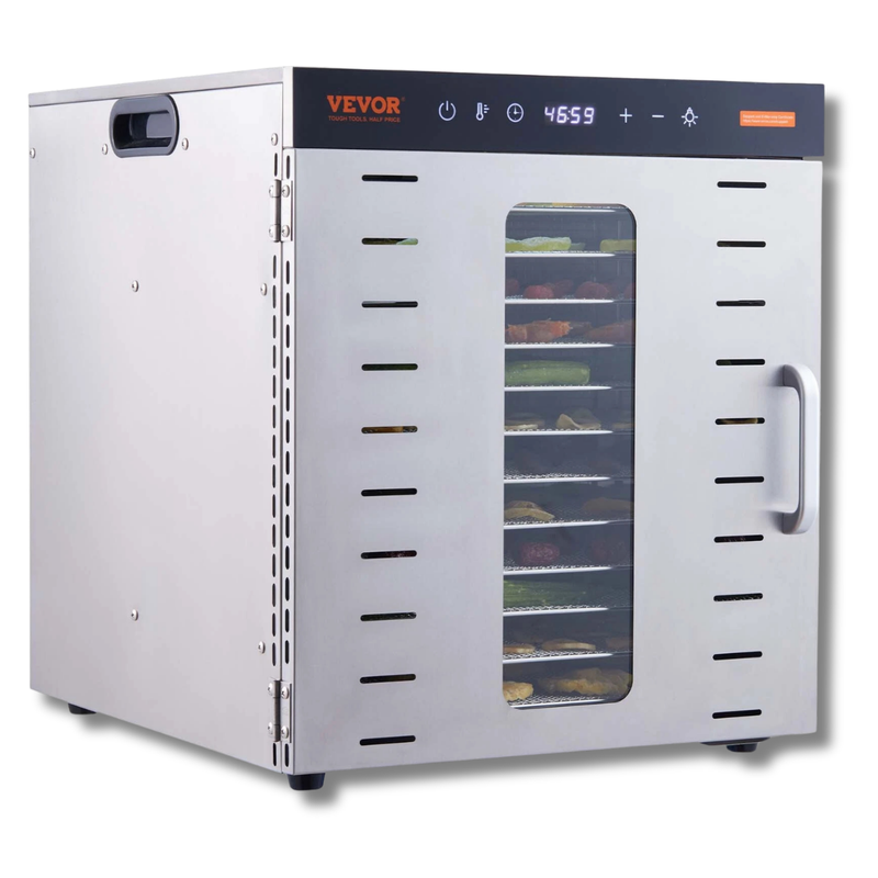 1000W 10 Tray Food Dehydrator Stainless Steel-Hammerox Industrial