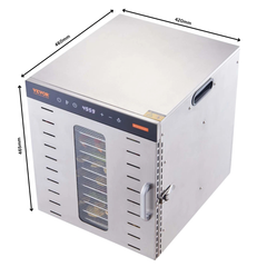 1000W 10 Tray Food Dehydrator Stainless Steel
