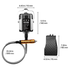 1000W 30000RPM Flex Shaft Grinder with Foot Pedal
