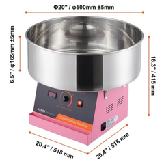 1000W Commercial Cotton Candy Machine - Blue / Red / Pink