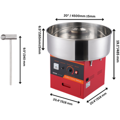 1000W Commercial Cotton Candy Machine - Blue / Red / Pink