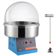 1000W Commercial Cotton Candy Machine with Cover - Pink / Red / Blue