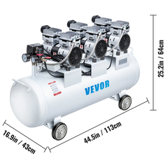 100L 3HP Oil Free Air Compressor Ultra Quiet Portable