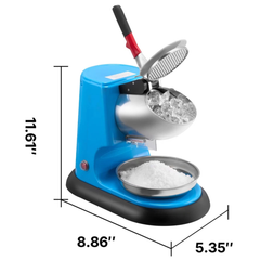 100kg/hr Commercial Ice Crusher Snow Cone Machine - Blue