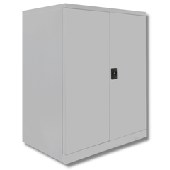 1015 x 910 x 450mm Half Height Storage Cabinet - Light Grey-Hammerox Industrial