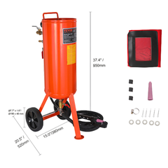 10 Gallon Sand Blaster 60-110PSI with 2 Nozzles & Hose