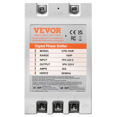 10HP Digital Phase Converter 220V Single to 3 Phase