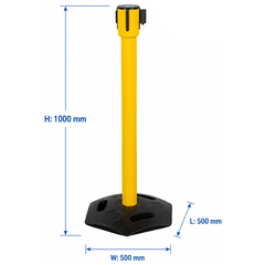 10m Outdoor Single Belt Barrier Post-Hammerox Industrial