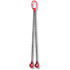 10mm x 1.5m 2 Leg Chain Sling 5000kg Capacity-Hammerox Industrial
