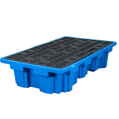 1100L Blue Double IBC Bunded Pallet-Hammerox Industrial