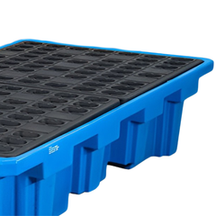 1100L Blue Double IBC Bunded Pallet-Hammerox Industrial