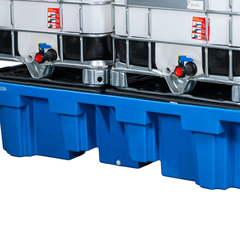 1100L Blue Double IBC Bunded Pallet-Hammerox Industrial