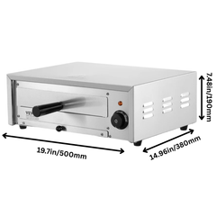 12" 1500W Electric Pizza Oven 0-300°C Temperature Range-Hammerox Industrial