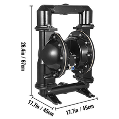 1/2" Air Operated Double Diaphragm Pump 150°F-Hammerox Industrial