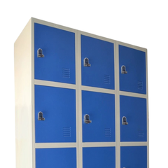 12 Door XL Metal Storage Locker with Padlock Latches-Hammerox Industrial