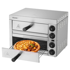 12" Electric Countertop Pizza Oven Adjustable Temperature & Timer-Hammerox Industrial
