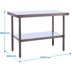 1200 x 600 x 900mm Stainless Steel Bench-Hammerox Industrial
