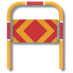 1200 x 1000 x 60mm Holding Rail with Chevron Sign