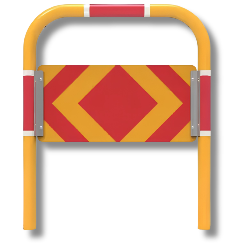 1200 x 1000 x 60mm Holding Rail with Chevron Sign
