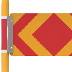 1200 x 1000 x 60mm Holding Rail with Chevron Sign