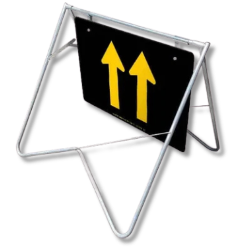 1200 x 900mm 2 Lane Status Nightwork Swing Stand & Sign