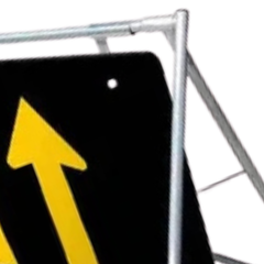 1200 x 900mm 2 Lane Status Nightwork Swing Stand & Sign