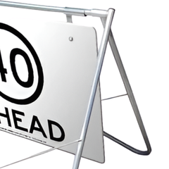 1200 x 900mm 40km/h Speed Limit Ahead Swing Stand & Sign