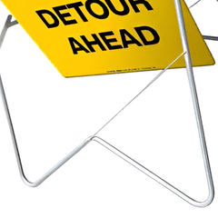 1200 x 900mm Detour Ahead Swing Stand & Sign