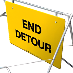 1200 x 900mm End Detour Swing Stand & Sign