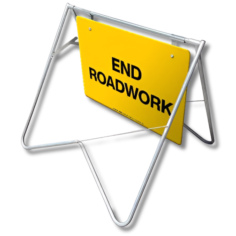 1200 x 900mm End Roadwork Swing Stand & Sign