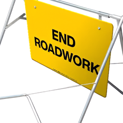 1200 x 900mm End Roadwork Swing Stand & Sign