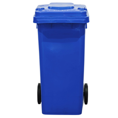 120L Blue Plastic Wheelie Bin 480 x 550 x 940mm-Hammerox Industrial
