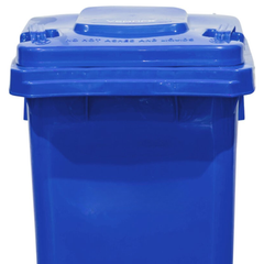 120L Blue Plastic Wheelie Bin 480 x 550 x 940mm-Hammerox Industrial