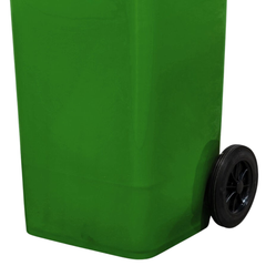 120L Green Plastic Wheelie Bin 480 x 550 x 940mm-Hammerox Industrial