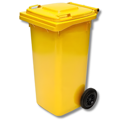 120L Yellow Wheelie Bin