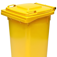 120L Yellow Wheelie Bin
