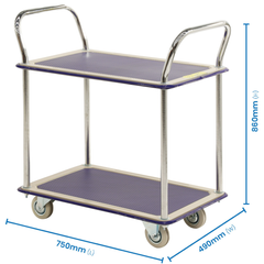 120kg 2 Tier Multi Purpose Platform Trolley-Hammerox Industrial