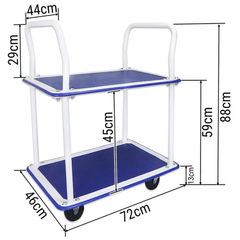 120kg 2 Tier Platform Service Trolley